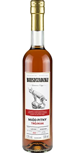 Bieszczadzki Drittel Met Trójniak-Honig | Honigwein Metwein Honigmet | Honigwein | 500 ml | 13% Alkohol | Polnische Produktion | Geschenkidee | 18+ Cover