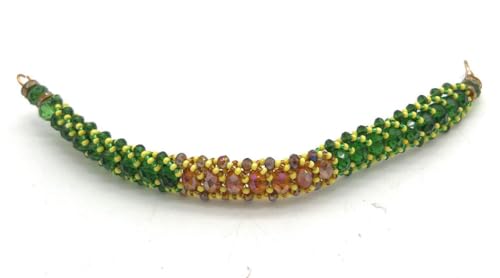 Ilde de Orula con Oshun Claro - Orunmila and Oshun Religious Bracelet Light, Yellow,Green, One Size2