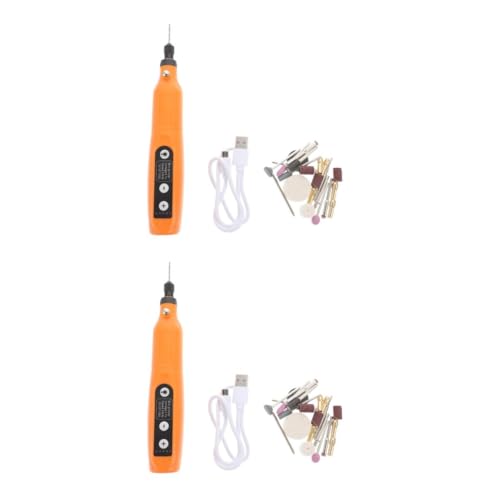 Perceuse à Ongles Sans Fil Uonlytech Orange : Kit Polisseuse Portative avec Outil Rotatif Abdos