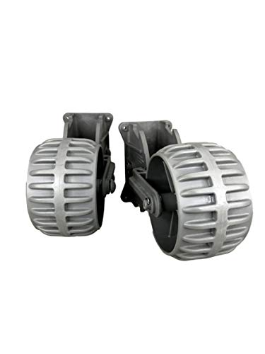 Pactrade Marine Flip-Up Retrackable Dinghy Wheels Pair Nylon Inflatable Boat Launching Wheels/Boat Dolly #TOP3