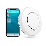 Meross Interlinked WiFi Smoke Alarm, Hub Required Smoke Detector, Low Battery Alert Silence Button, Wireless Smoke Alarms for Home, Replaceable Battery, Apple HomeKit, SmartThings Supported