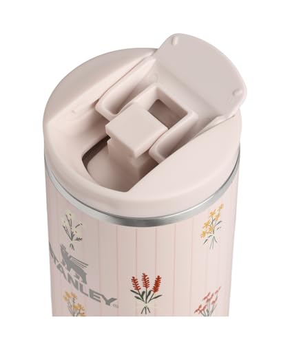 Image of STANLEY Transit Flip Top Mug | Leakproof Travel Coffee Mug | Lightweight Insulated Stainless Steel | Dishwasher Safe | Perfect Mother's Day Gift | BPA-Free | 16 oz | Rose Quartz Bouquets