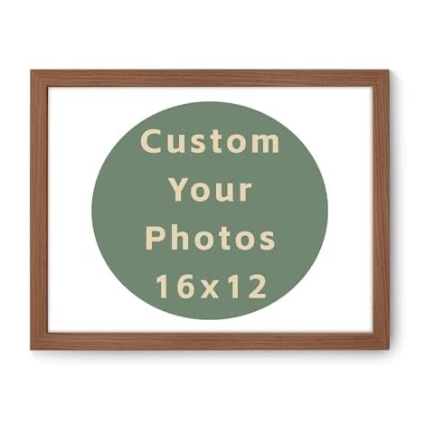 Framed Custom Your Canvas Wall Art Prints with Your Photos, Personalized Picture for Lover/Baby/Family/Pet Pictures Print 16x12In Cover