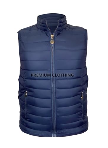 Image of look now Mens EX STORE Sleeveless GILETS Body Warmer Puffer Quilted Padded Bomber Jackets (UK, Alpha, XL, Regular, Regular, 1311 - Navy)