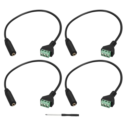 Conector hembra de audio estéreo a AV MECCANIXITY de 3 pines con terminal de tornillo