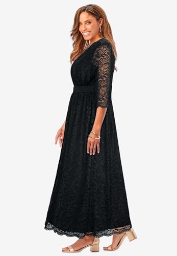 Jessica London Women's Plus Size Stretch Lace Maxi Dress3