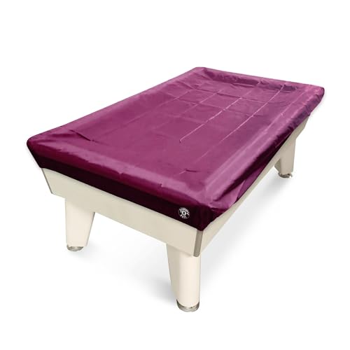 Jonny 8 Ball 6ft Fitted Nylon Snooker Pool Table Cover - For 6 Foot Tables - Red - Protects Against Sunlight Spills & Dust (Burgundy)