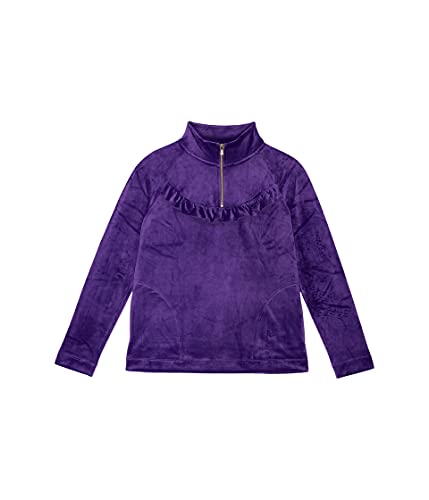Lilly Pulitzer Girl's Oaklee Velour Popover (Toddler/Little Kids/Big Kids) Purple Berry MD (6-7 Little Kid/Big Kid)