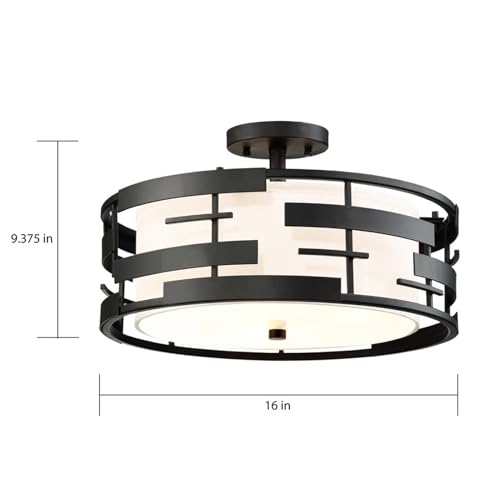 Plafonnier moderne avec abat-jour cylindrique en tissu E26 - 5