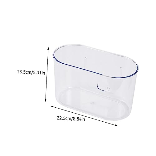 Caneca de basura rectangular transparente para pared miniatura 2