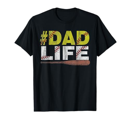 Funny Dad Life Softball Baseball Daddy Sports Father's Day T-Shirt