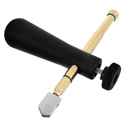 Housoutil 1Set Glass Cutter with Oil Feed Handle Precision Carbide Tip Tool for Effortless Cutting of Thick Tiles Mirrors and Mosaic Glass Enhanced Torque Bar for Increased Leverage