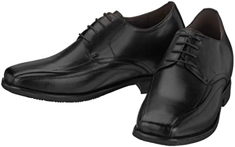 Calden Men's Invisible Height Increasing Elevator Shoes - Black Leather Lace-up Lightweight Dress Oxfords - 3 Inches Taller - K333021 - Size 10 D(M) US | Image 3