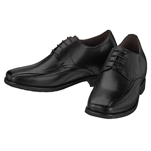 Calden Men's Invisible Height Increasing Elevator Shoes - Black Leather Lace-Up Lightweight Dress Oxfords - 3 Inches Taller - K333021 - Size 11.5 D(M) Us #TOP3
