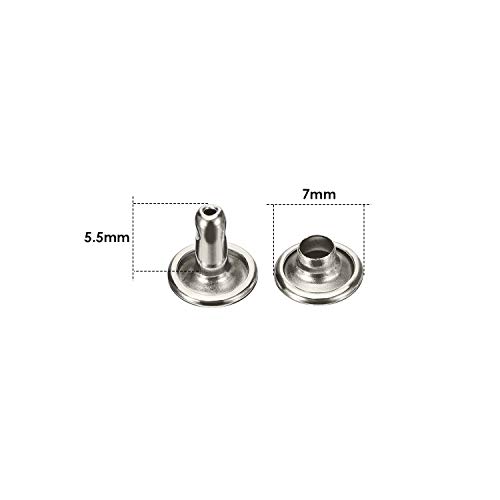 Trimming Shop Double Cap Rivets Leather Rivets Tubular Metal Studs for DIY Leathercrafts Clothing Repair & Replacement - Image 2