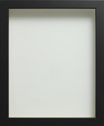 Frame Company Connolly Range Black Wooden Picture Photo Frame, 18x14 inch *Choice of Sizes* Fitted with Real Glass