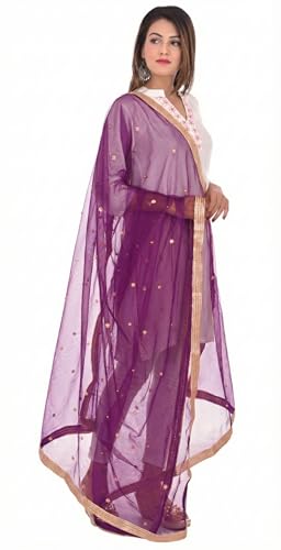 Image of YOUTHQUAKE Women's Embroidered Net Dupatta