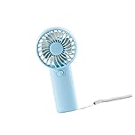 ShunChengFa AAA Battery Powered on Fan Small Portable Battery Powered Fans with 1Speeds, 5'' Quiet Personal Fan for Bed, Camping, Outdoor,Wireless Desk Fan，No battery configured(blue one)