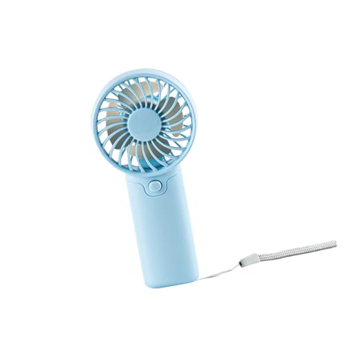 ShunChengFa AAA Battery Powered on Fan Small Portable Battery Powered Fans with 1Speeds, 5'' Quiet Personal Fan for Bed, Camping, Outdoor,Wireless Desk Fan，No battery configured(blue one)