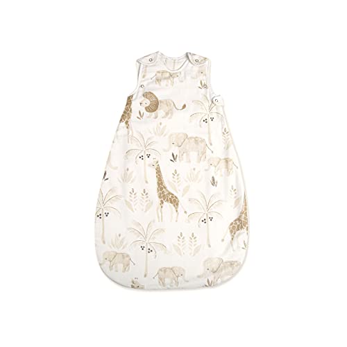 Image of Crane Baby Wearable Blanket, Wearable Soft Cotton Baby Blanket for Boys and Girls 0-9 Months, Safari Animal, 19”w x 30”h