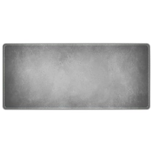 Silent Monsters Alfombrilla de ratón Ordenador XXL 900 x 400 mm, Mouse Pad Grande Tela, Gris, Antideslizante y silenciosa, para Gaming, Oficina, Home Office, Lavable, Enrollable, Cosida