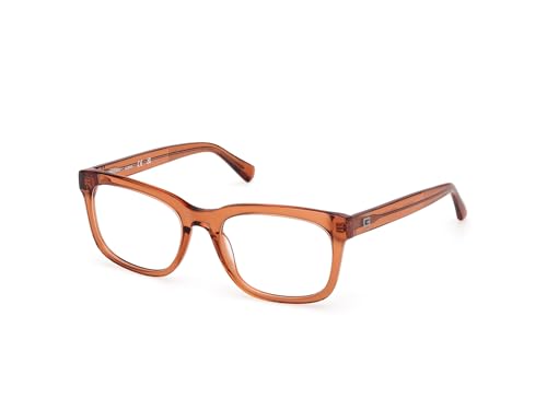 Gafas de Vista Guess GU50251 042 naranja oscuro monturas ópticas cuadradas para hombre 56mm