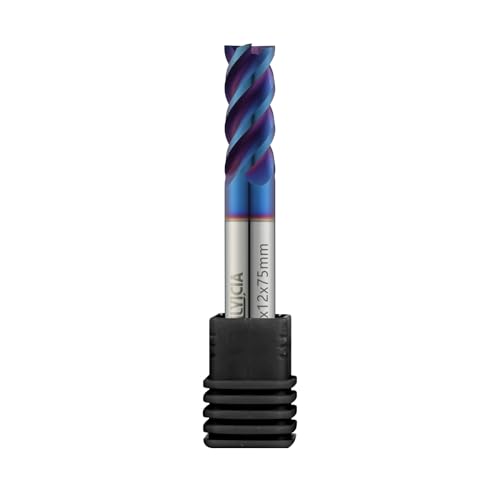 Image of 12mm Nano-Coated Tungsten Carbide End Mill CNC Milling Cutter Bits | 4-Flute Micro-Grain Endmills for Stainless Steel - HRC65,Metric Size