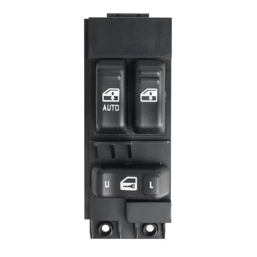 Commutateur lève-vitre 15753934 robuste en plastique noir pour GMC Sierra