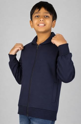 Image of ADBUCKS Unisex Fleece Cotton Zipper Sweatshirt with Hoodies for Boys and Girls