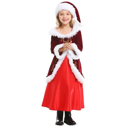 Robe de Noël fille confortable et douce qui ne gratte pas
