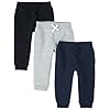The Children’s Place Paquete de 2 pantalones deportivos de forro polar para bebé niño