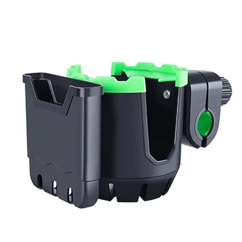 Image of Safe-O-Kid Universal 2-in-1 Stroller Cup Holder with Phone Holder | Drink & Mobile Holder for Stroller, Bike, Walker & Wheelchair | Green