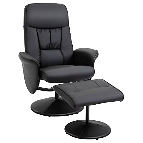 HOMCOM Sillón de Salón con Otomana Reposapiés Cover