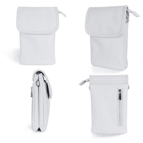 Befen White Cell Phone Crossbody Wallet Purse With Small Leather Messenger Handbag thumb #4