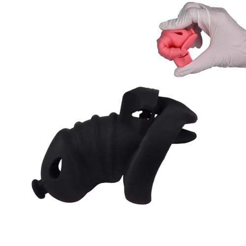 Genérico Jaula de Ejercicio de Silicona Rosa, Suave y Ligera, se Puede Combinar con el Tubo de metal-ESA365 (Negro, Corto)