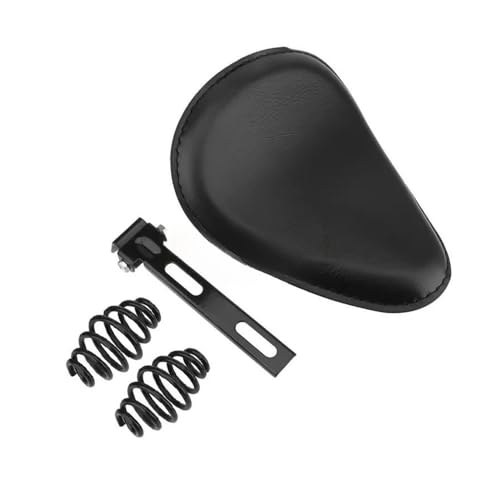 Asiento individual delantero de cuero sintético y soporte de resorte de 3" para Bobber