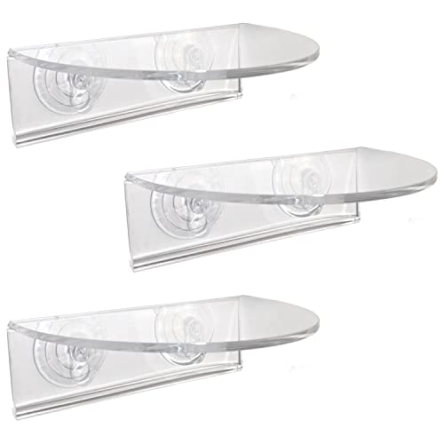 Image of Window Garden Veg Ledge Suction Cup Window Shelf - Create an Indoor Garden, Hold Your Planter Pots, Seed Starter, Figurines on Your Window. Grow Herbs, Microgreens, Succulents, Sleek (3 Pack)