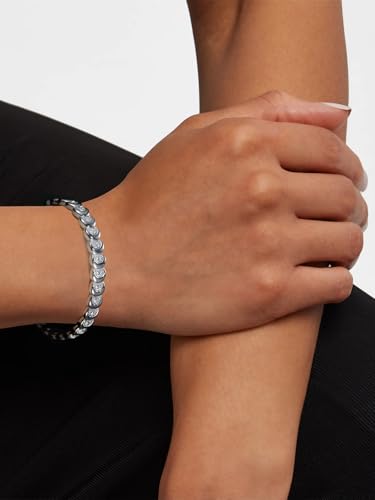 D Color VVS1 Clarity Moissanite Open Bangle Bracelet for Women, Solid 925 Sterling Silver Rhodium Plated Bracelet, Birthday Mother's Day Christmas Jewelry, Length 5.9-7.5 inch2