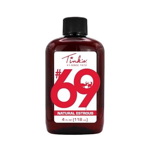 TINK'S #69 Doe-in-Rut Deer Attractant |Estrous Urine Scent for Hunting (4 fl oz) - Superior & Long Lasting Estrous Doe Urine Hunting Scents - Hunting Lure/Attractant - Advanced Deer Lure