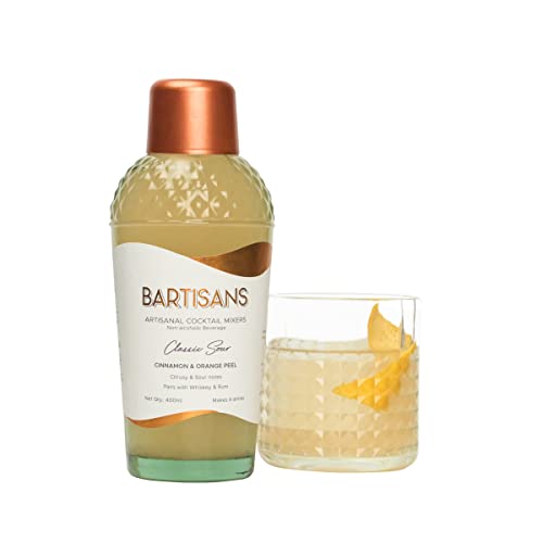 Image of Bartisans Classic Sour Cocktail Mixer 400ml, Alcohol pairing for drinks Whiskey Rum Gin Vodka, Amazing replacement for Tonic Water Fruit Juice Ginger Ale Mojito Syrup Soda Cranberry