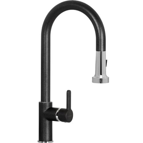 SCHOCK | Miscelatore Aquaalto con Doccia Estraibile a Doppio Gestto Professional, Colore Antracite, h443