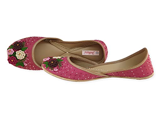 Image of Fulkari Women's Moonshine Multicolored Genuine Soft Leather Juttis | Bite and Pinch Free Jutis | Punjabi Jutti For Ladies | Wedding Flat Stylish Mojari | Bridal Ethnic Flats For Girls |