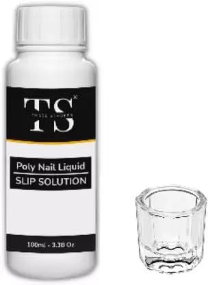 color splash|slip solution for poly nail gel 100ml & glass dap n dish nail crystal bowl (clear)