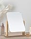 Jutyum Standspiegel Klein Stehend Holz Tischspiegel 25 X 22CM Freistehend Kosmetik Spiegel FÜR Schminktisch, Schreibtisch, Schlafzimmer, Badezimmer Abnehmbar Einfachen