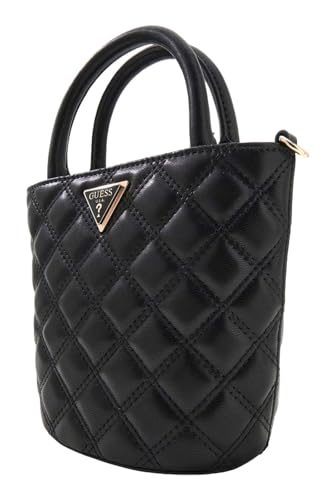 Sac à épaule GUESS Giully II Mini Tote noir et beige chic - 2