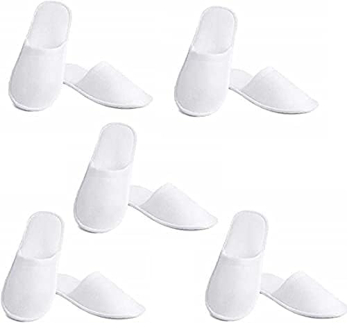Zetpectpro White terry Slippers, hotel sleeper, disposable hotel sleeper, white hotel slipper for Women and Men, Breathable Non-Slip Slippers for Hotel, Guests, Travel-image-46