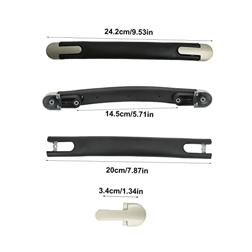 Suitcase Handle Replacement Kit, Zinc Alloy Plastic Comfortable Handle for Luggage Case Suitcase Repair2