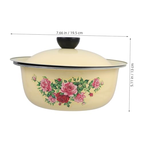 DECHOUS Classic Enamel Mixing Bowl con Tapa Retro miniatura 2