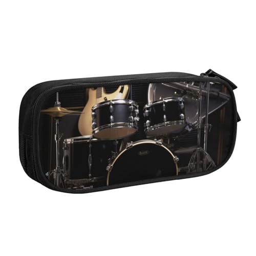 FLYIFE Grande trousse à crayons Rock Roll avec 2 compartiments pour équipement musical - Trousse à crayons pour filles, garçons, étudiants, école, bureau,...