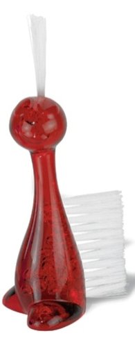 Koziol Winni-Two Support pour Clavier et Brosse Rouge